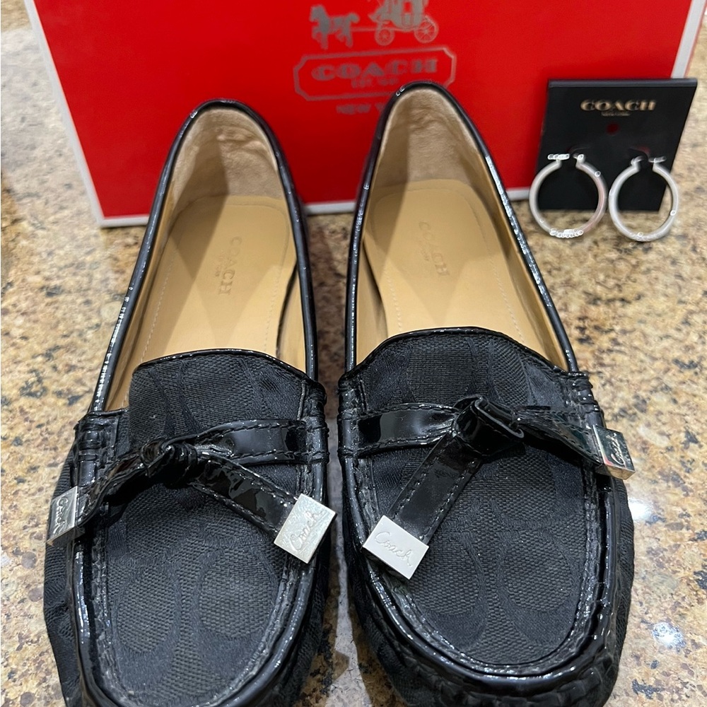 Coach Black Patent Leather Women's Loafers